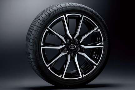 215/45R18タイヤ(ブリヂストンPOTENZA RE050A)&7J専用アルミホイール(エンケイ製ブラック塗装+切削光輝&リム段差仕様)+専用センターオーナメント