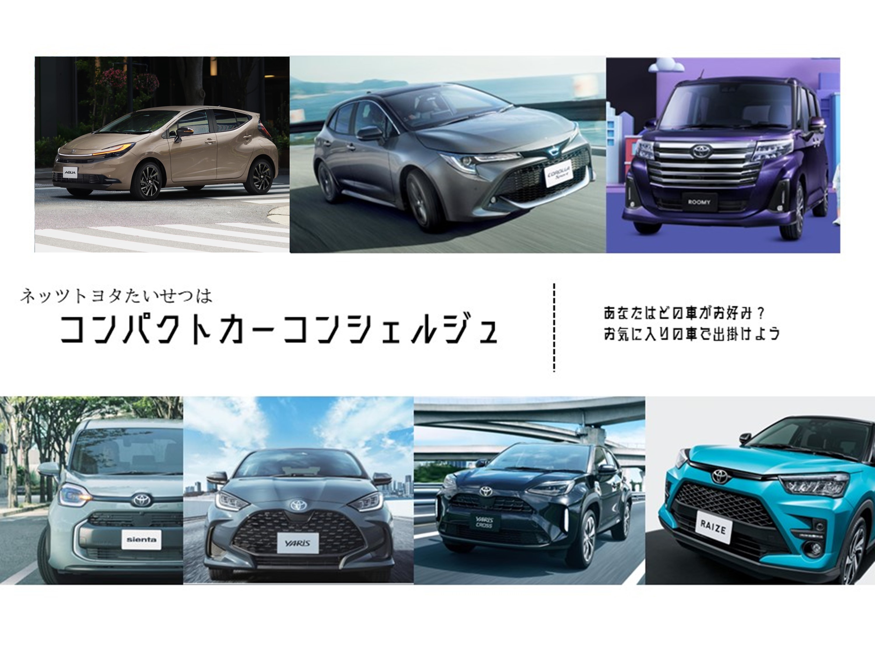 コンパクトカーコンシェルジュ | ネッツトヨタたいせつ
